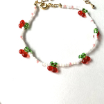 チェリービーズブレスレット🍒(ピンク)