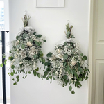flower bouquet swag  フラワー スワッグ ドライフラワーブーケ かすみ草 ユーカリ グリーン ホワイト