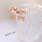 ピンクゴールド☆リボンのイヤリングorピアス