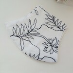 夏マスク ラミン エンブロイダリーレース刺繍マスク(リーフ)
