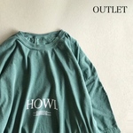 《OUTLET・限定2点》ヴィンテージライクTシャツ HOWL / フォレストグリーン
