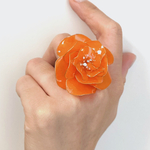 すごく大きな薔薇のリング・オレンジ