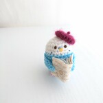 【受注制作】セキセイインコのあみぐるみ読書の秋ver.