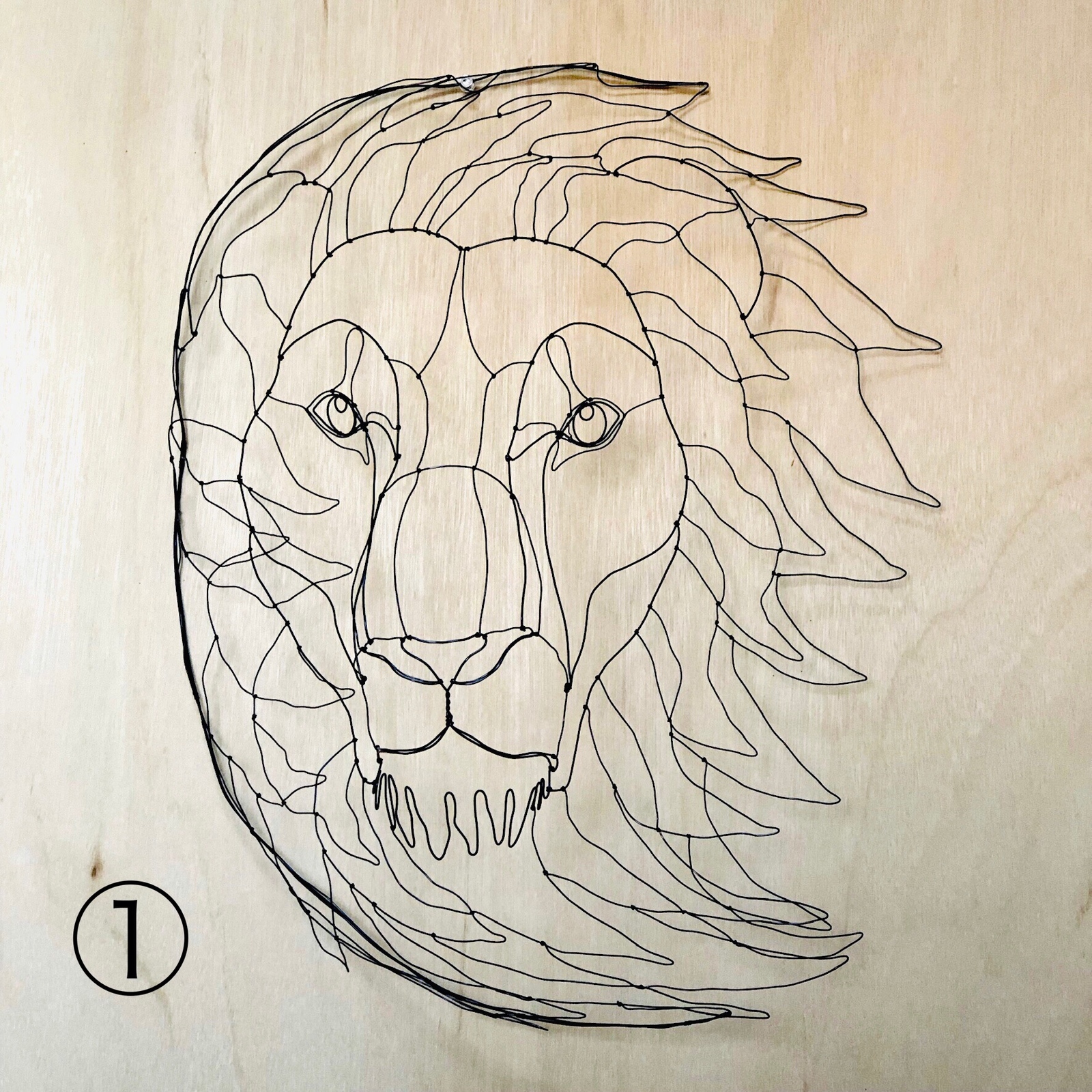 ワイヤーアート ワイヤークラフト ライオン leaf