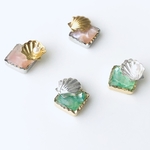 【再販】スクエアシェルピアス