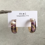 hoop・pink×purple ピアス