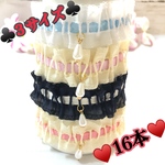 【送料無料】✨ゴシックレース＆パール✨業務用チョーカー【１６本セット】トリミングチョーカー
