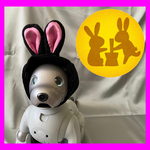 aibo用黒うさ耳かぶりもの