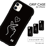 イニシャル iPhoneケース iPhone14 13 12 pro mini iPhone11 xr xs se 第3世代 iface型 カバー スマホケース グリップケース アイフォン 送料無料