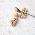 ガラスミニボトル箸置き＊フェアリースター＆カランコエ ＆スターチス［ID：M31083-1］