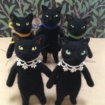 no.61 黒猫５匹組　（予約品）