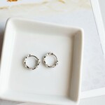 silver925 ひねりフープピアス　シルバーカラー　シンプル　小さめ　ねじり　ツイスト  ワンタッチピアス　