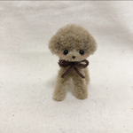 ベージュのトイプードル　モールアート　モールベア  