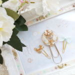 魔法少女のクリップ໒꒱Magical key　White×LightBlue