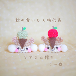 【受注生産】りすさん帽子🐿🍎🍏
