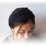 ＊　リラックスニット　ねじりヘアバンド（三つ編み）　＊