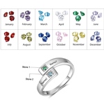  オーダーメイド ペアリング 名入れ 誕生石