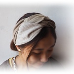 ＊　アースカラー　ねじりヘアバンド（三つ編み）　＊