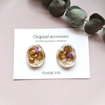 ブラウン ニュアンス イヤリング or ピアス