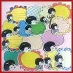 【SALE】白黒のおかっぱちゃんメモシール