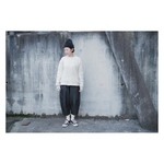 レディース8分丈パンツ　ブラック