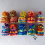 ポンポン付きニット帽　10種段染MIX　ねんどろいどヘッドサイズ　