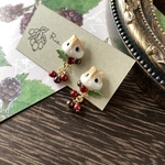 リスと木の実ピアス/イヤリング