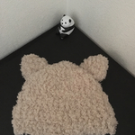 新生児用もこもこ猫耳ぼうし2