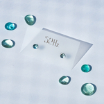 ノンホールピアス melt Sea glass circle（SS）