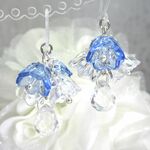 ☆クリアすずらん（手染め）☆涼しげピアス（樹脂フック）