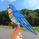 【数量限定】ステンドグラス　オキナインコ　サンキャッチャー　【鳥　小鳥　インコ】