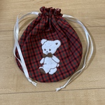 まんまる巾着　赤