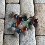 ガラスのどんぐりチャームセット　B