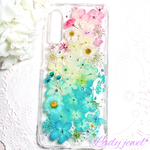 [ご注文品] 押し花iphoneケース ＊夢かわfantasy＊スマホケース   名入れ可能  ラメ・ホロ・スワロフスキー無料 [受注製作]