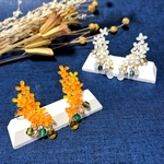 金木犀&銀木犀のクレッセントイヤリング(orピアス)set