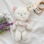 ねこ♡ぬいぐるみ　もなかちゃん　お花の刺繍
