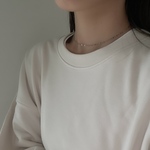 【silver】316L petal chain necklace