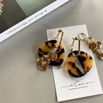 組み合わせ自由♢leopard × goldchain♢earring or pierce