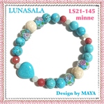 LUNASALAクリスタルヒーリングブレスレット【モロッカンローズ】LS21-145 天然石アクセサリー　マグネサイト　シリシャスシスト等