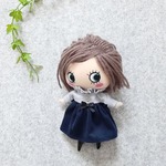 イーマリーちゃんサイズのお洋服　コーデュロイの切り替えワンピース
