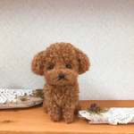 羊毛フェルト　トイプードルレッドちゃん