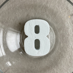 数字の8のアロマストーン水色