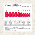 当日発送𓇢【計測用】【オーバルミディアム】クリアネイルチップ　サンプル【送料無料】
