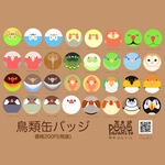 鳥類バッジ 【缶バッジ】