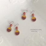 ☆バイカラーチャームピアス／イヤリング//yellow＆