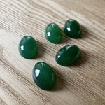 [4個] 緑瑪瑙オーバルカボション　グリーン　18mm×13mm