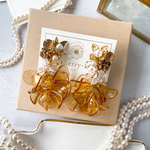 botanical bijou×brown petals pierce