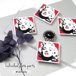 Red(4pcs＋おまけ付き❤️) Individual design plate parts