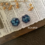 蓄光レジンのホタルガラスイヤリング/ピアス