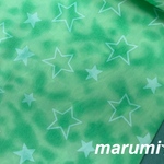 【送料無料】110×50★綿ポリエステル★星★黄緑